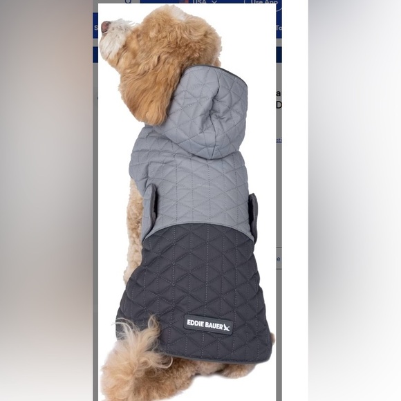 Eddie Bauer Other - BNWT Eddie Bauer Pet Richaland Two-Tone Quilted Dog Warm Puffer Jacket. Medium!